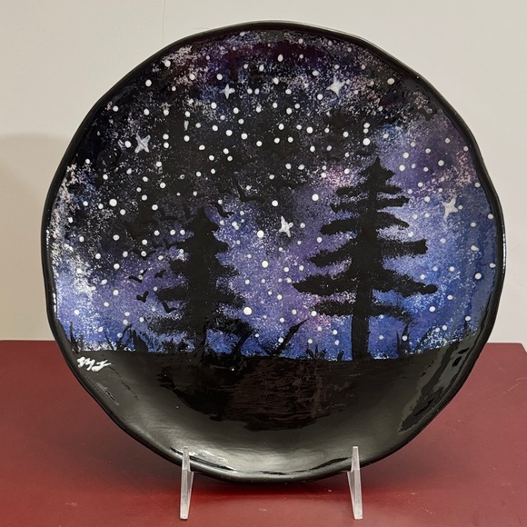 Other - Hand painted Starry Night Sky Decorative Plate